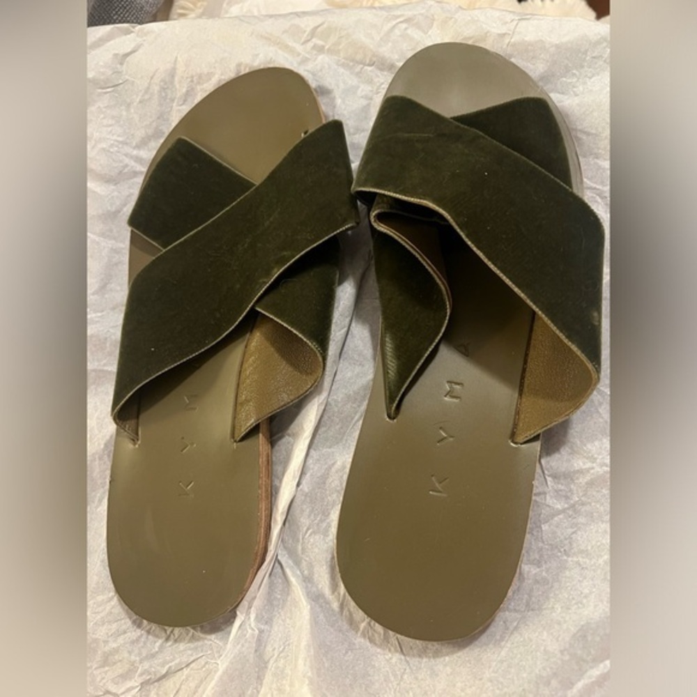 Kyma Chios Army Green Velvet - 7.5